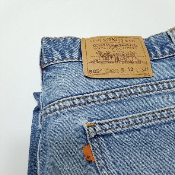 Levi's 505 Blue Jeans - Vintage - Orange Tab - Mad - Picture 2 of 11